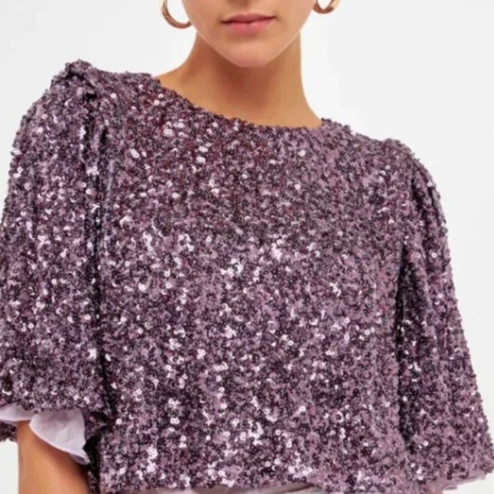 💟💜💟💜💟💜 ENDLESS ROSE Sequined Top 💟💜💟💜💟💜 - Picture 2 of 15